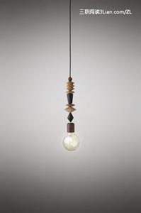 吊灯材质 硬木材质手工串珠吊灯，邂逅古朴文明