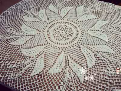 钩针蕾丝台布图解教程 钩针编织网格蕾丝台布图案（N多款）|钩针花样图解