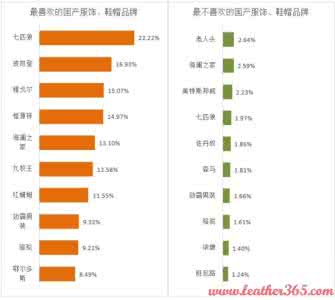 服饰鞋帽 国产服饰、鞋帽品牌排行榜：七匹狼最受欢迎