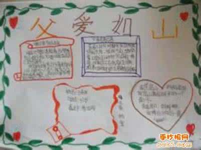 父亲节手抄报 父亲节手抄报花边