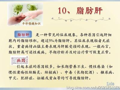 冬季保健知识 手诊保健知识(十)----脂肪肝