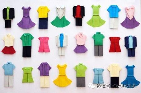 手工折纸衣服视频教程 各种小衣服 折纸教程  转～