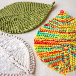 washcloth 【粉紅玫瑰】Leafy Washcloth~彩葉洗碟布