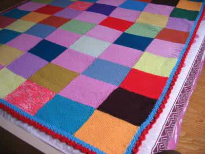 零线织的棒针毛线毯子 各种零线编织的毯子