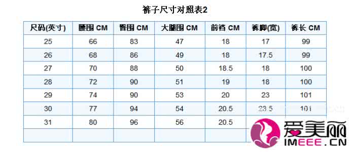 裤子m号是多大尺码 裤子l码是多大 裤子L号的是有多大