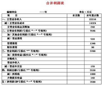 利润表模板 利润表 利润表(各种规范模板)