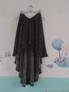 灯笼裤长裤手工裁剪图 【寒露手工】爆款裁剪图之五 前短后长裙_寒露