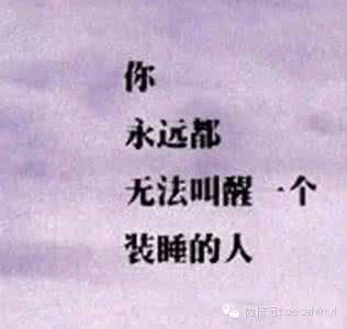 永远无法叫醒装睡的人 永远无法叫醒装睡的人 《你永远都无法叫醒一个装睡的人》十大精选语录