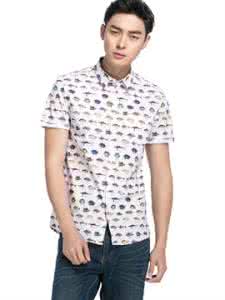 中年男士短袖衬衫 男士短袖衬衫 男士合体短袖衬衫