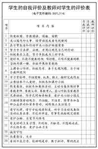 班主任自我评价 自我评价 班主任给学生评价