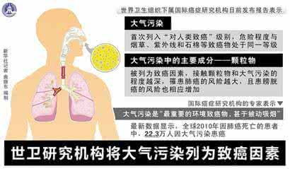 大气污染与人体健康 不同的大气污染对人体的影响