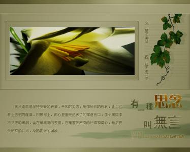 思念是种无言的痛 有一种思念叫无言