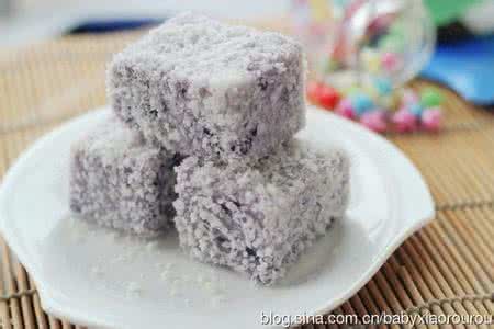 紫薯点心做法大全家常 紫薯控必学的夏天简易清凉点心——【紫薯椰香凉糕】