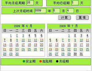 女性安全期计算方法 女性安全期计算软件 女性安全期的计算方法