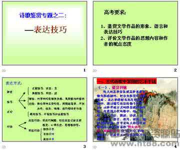 高考语文专题复习课件：诗歌鉴赏之表达技巧