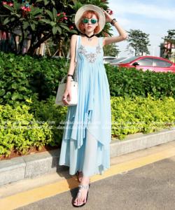 仙女连衣裙 适合旅游穿的韩版仙女范连衣裙