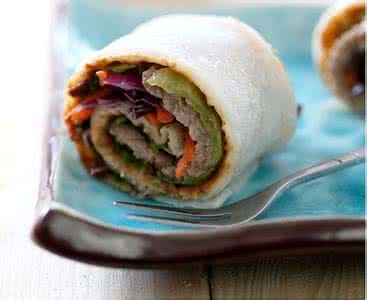 牛肉卷饼 弹口劲道小吃，牛肉卷饼