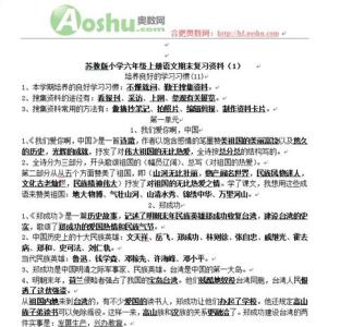 小学语文总复习资料及课外知识