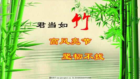 高风亮节 君当如竹，高风亮节