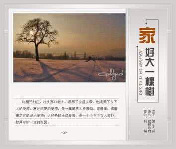 好大一棵树 家，好大一棵树！【情感图文】