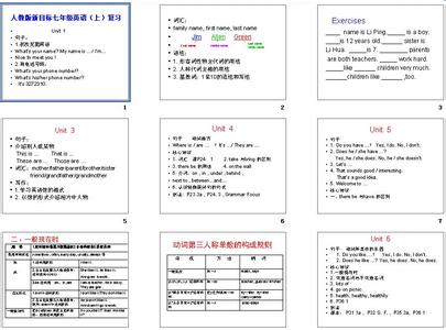 新目标英语七年级(下)Unit 1重点归纳与基础知识一体化练习