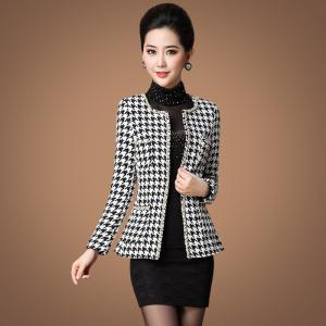 短外套女款 千鸟格短外套