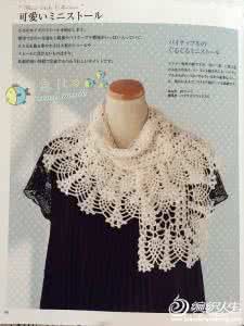 女装亚麻披肩外套 一款超仙的亚麻蕾丝假领、披肩_披肩围巾帽子(钩针)