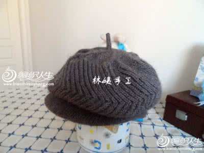 棒针编织男士帽子 棒针编织----带帽檐男士帽