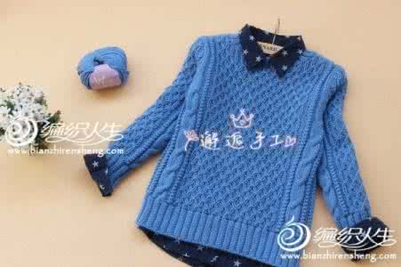 棒针编织风车花套头衫 棒针编织----粗狂的麻花新意的套衫“心愿”