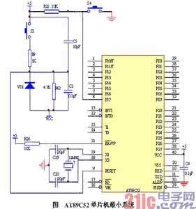 电子秤单片机系统 89c52单片机最小系统 基于89S52单片机的电子秤重系统的设计