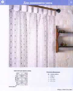 钩针窗帘图解 相当简单的蕾丝钩针窗帘（图解）