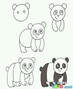 画大熊猫的简笔画画法 大熊猫简笔画 熊猫简笔画画法