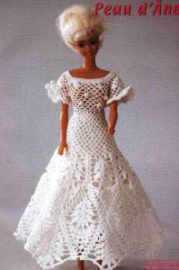 教你钩针芭比裙子图解 有图解的手钩芭比裙