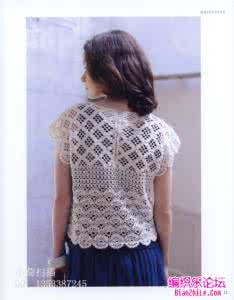 漂亮小坎肩钩法图解 一款漂亮的坎肩钩法图解