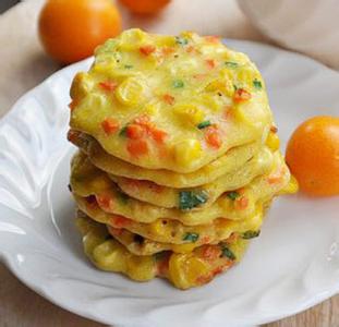 胡萝卜玉米饼 胡萝卜玉米小蛋饼