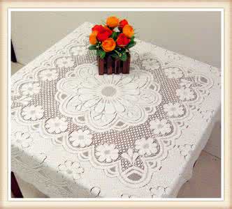 长方形蕾丝桌布的钩法 说好的长方形蕾丝桌布，有图解了！！