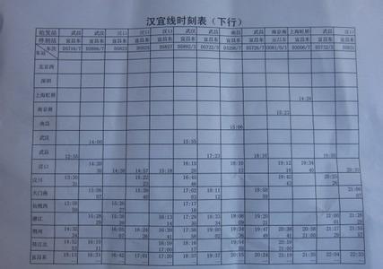 汉宜高铁 最新！汉宜高铁时刻表(