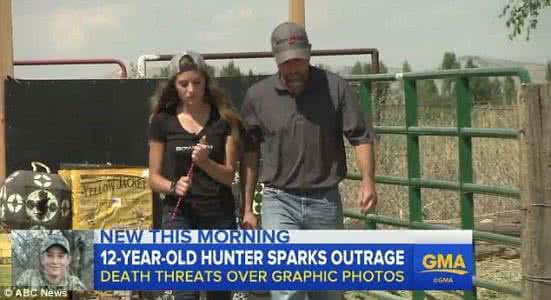 成为猎手还是猎物 12岁少女猎手晒出与猎物合照 7岁开始打猎