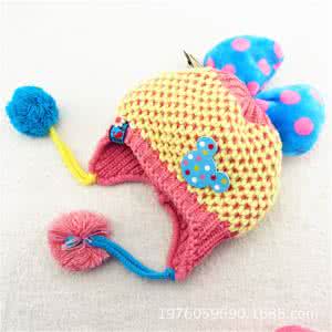 儿童护耳帽子编织视频 可爱的编织护耳童帽（制作过程）