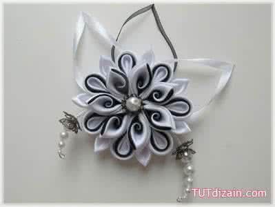 手工丝带发饰教程图解 手工丝带花教程----“花卉胸针”