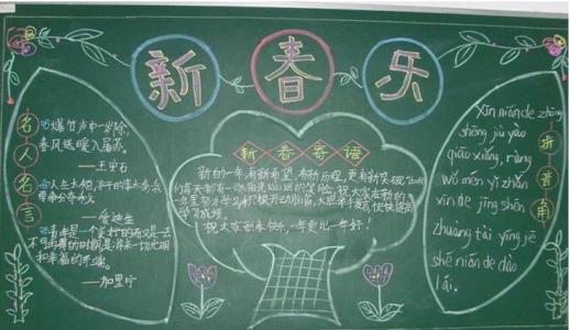 小学生黑板报图片大全 小学生春节黑板报图片