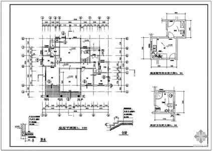 三层别墅施工图 三层别墅建筑施工图13.5米×14.3米#1387