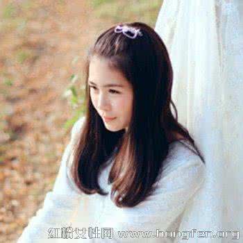 斜刘海发型图片女长发 长发刘海发型图片 露额长发发型 清新养眼无刘海女生发型图片