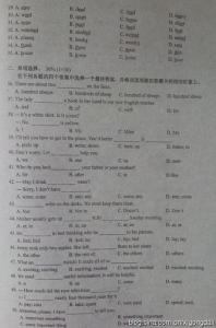 华师附中奥数班 2013年华师附中（广东奥校）英语初中入学考试试卷（第二套）和答案