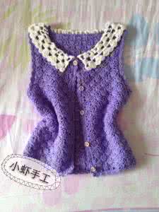 香芋紫 【小虾手工】香芋紫羊绒小背心（有图解）