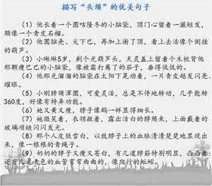 描写人物外貌的段落 学语文必读：160个描写“外貌”的优美句子，满分作文不是梦！