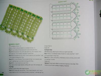 钩针编织花边花样 钩针编织花样花边视频 【编织花样】钩针编织----漂亮的镶色花边图解