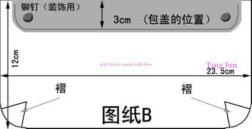 日本牛仔裤缝纫机 机缝牛仔小拎包图纸