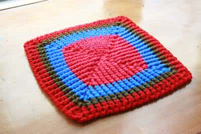 最新圆坐垫钩法视频 钩坐垫