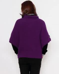 披肩外套新款高档次 【女款系列】紫色三角披肩